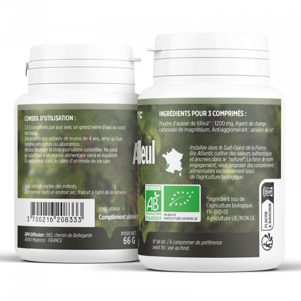 Aubier de Tilleul Bio 400mg 200 comprimés
