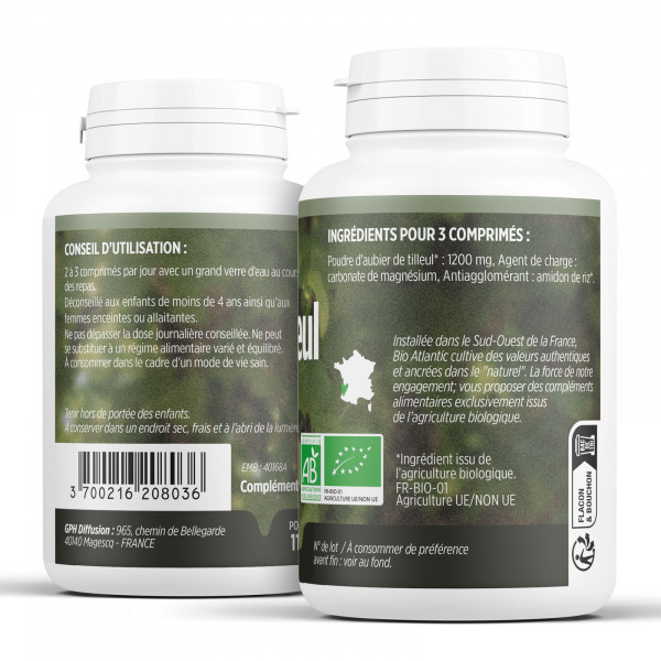 Aubier de Tilleul Bio 400mg 200 comprimés