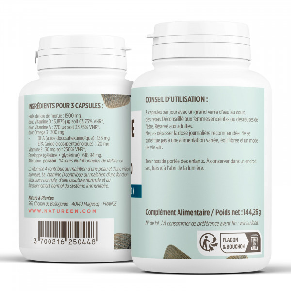 Huile de Foie de Morue - 500 mg - 200 capsules