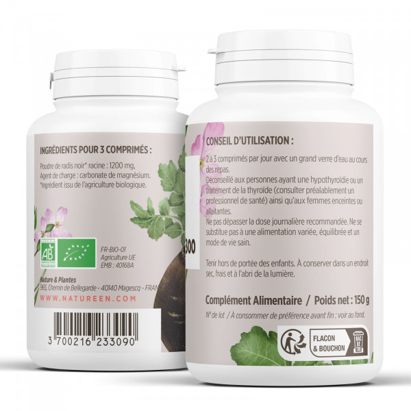 Radis Noir Bio - 300 comprimés 400mg