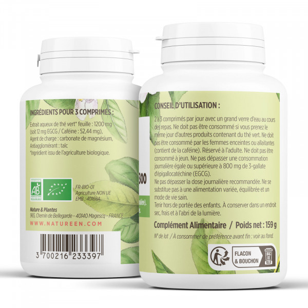 Thé vert BIo - 300 comprimés 400mg
