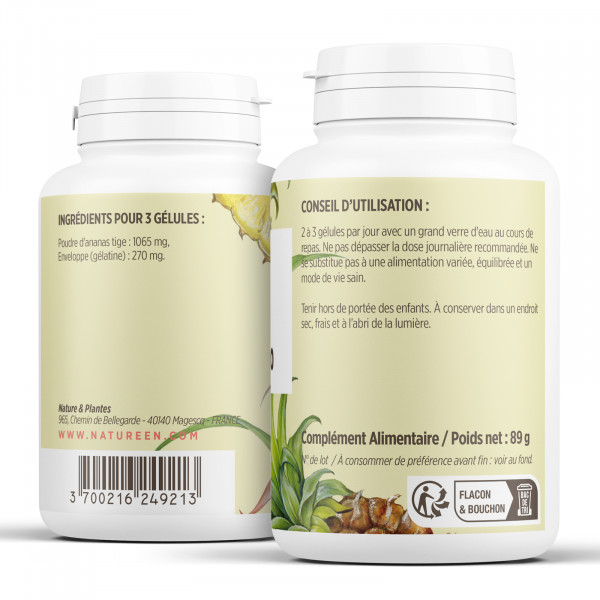 Ananas tige dosés à 600 mg par comprime 