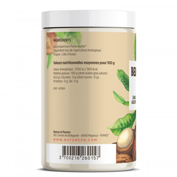 Beurre de Karité Biologique Alimentaire