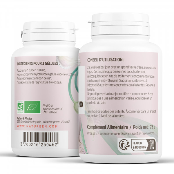 Ail Bio 280mg - 200 gélules végétales