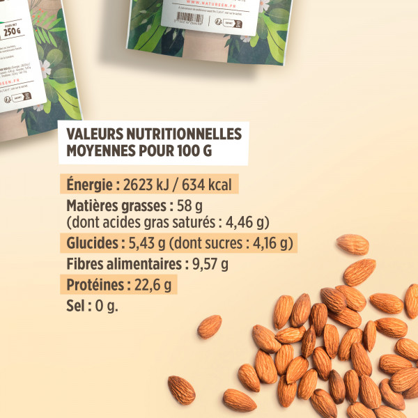 Amandes Décortiquées Bio 500g