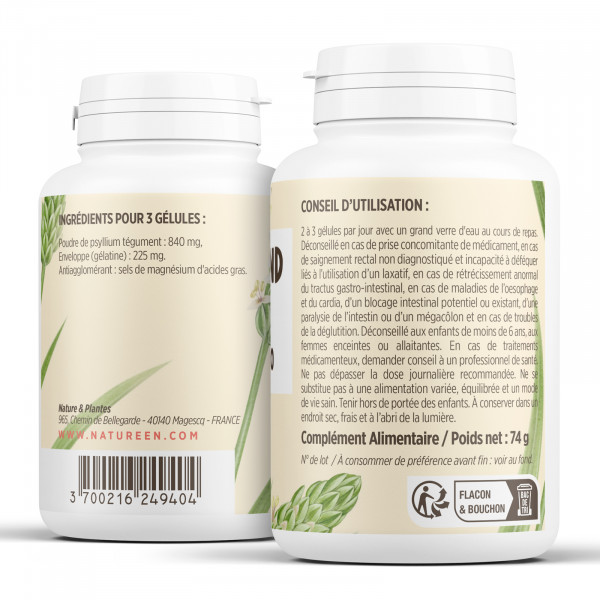 Psyllium Blond Téguments - 220mg - 200 gélules