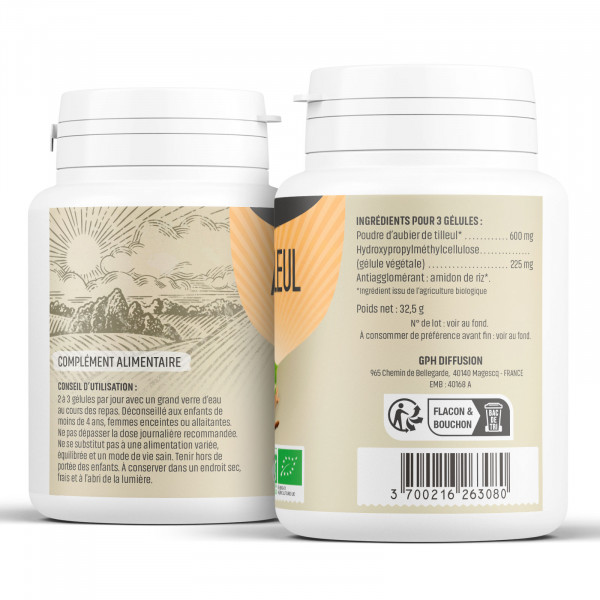 Aubier de Tilleul Bio - 220 mg - Gélules végétales