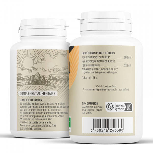 Aubier de Tilleul Bio - 220 mg - Gélules végétales