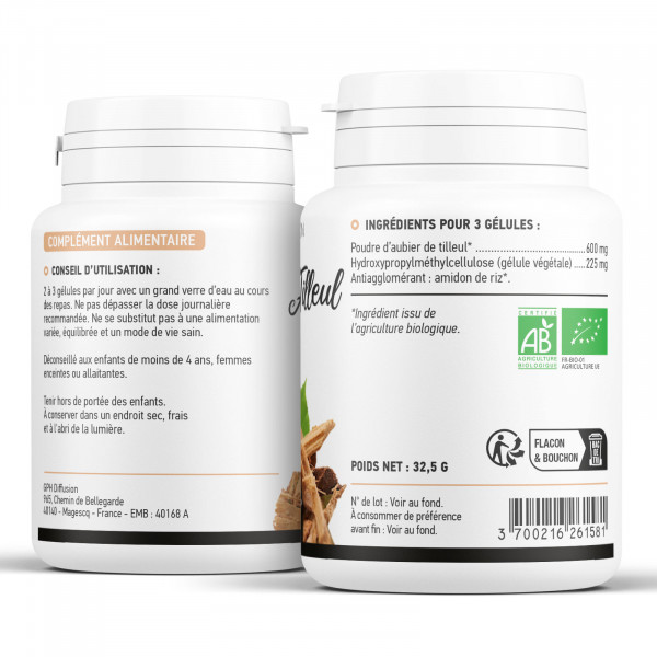 Aubier de Tilleul biologique 200 mg
