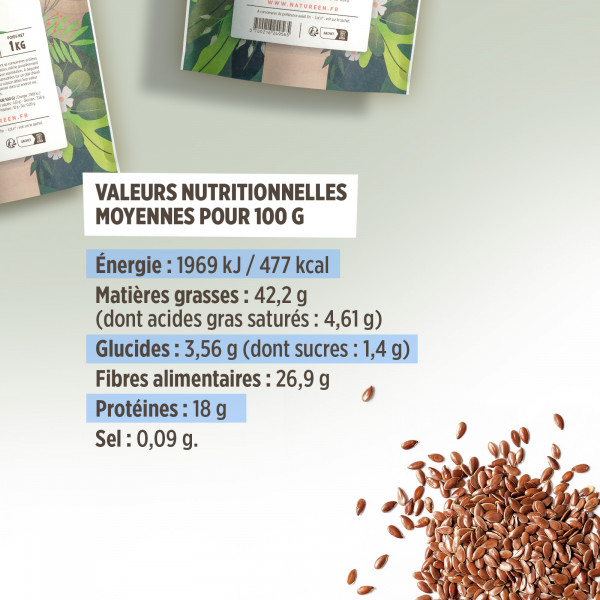 Graines de Lin Brun Bio 