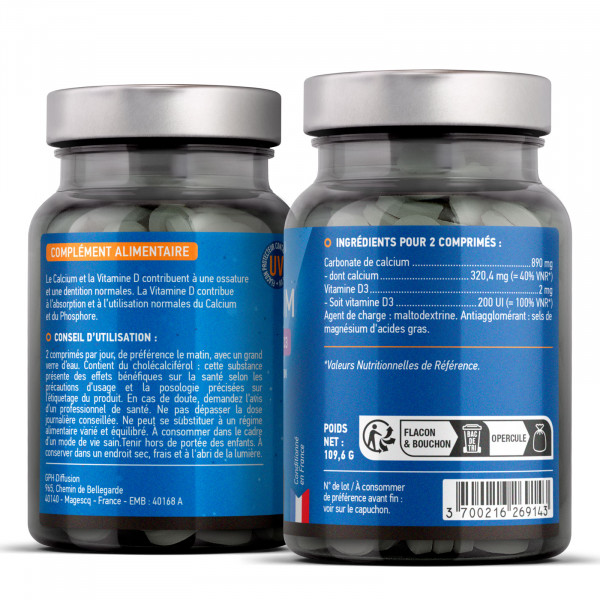 Calcium + Vitamine D3 - Comprimés