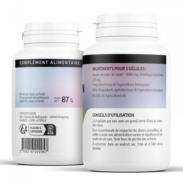 Marc de Raisin - 200 gélules