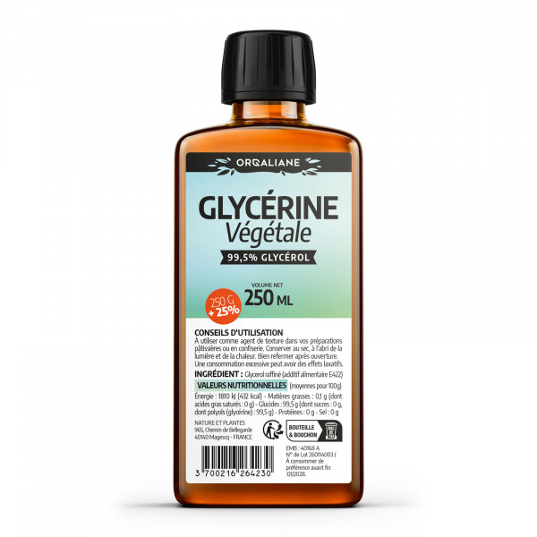Glycérine Végétale - 1kg + 25% - 1Litre