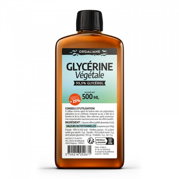 Glycérine Végétale - 1kg + 25% - 1Litre