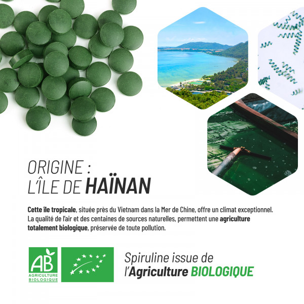 Spiruline Bio - 500 mg - 2000 Comprimés