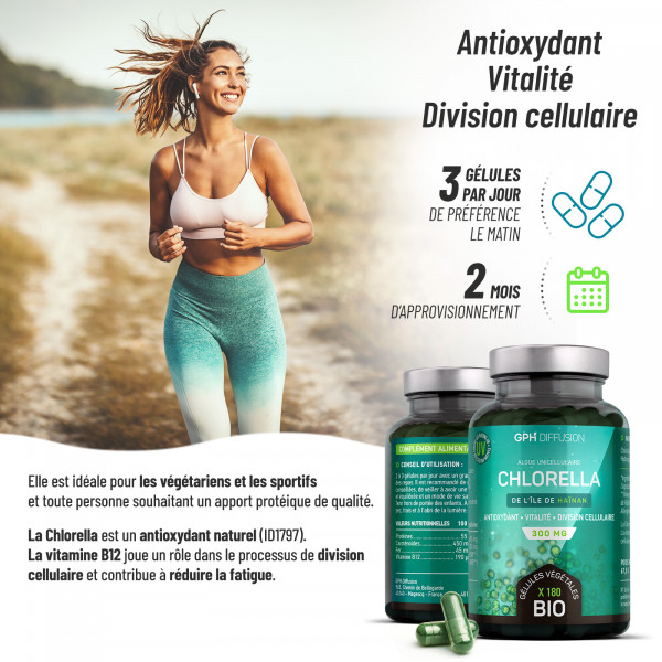 Chlorella Bio -180 gélules végétales