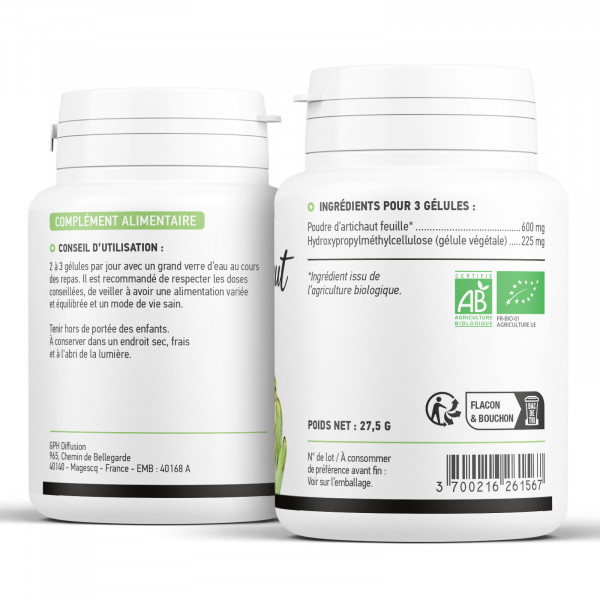 Artichaut Biologique - 200 mg