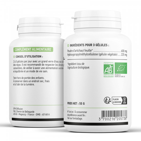 Artichaut Biologique - 200 mg