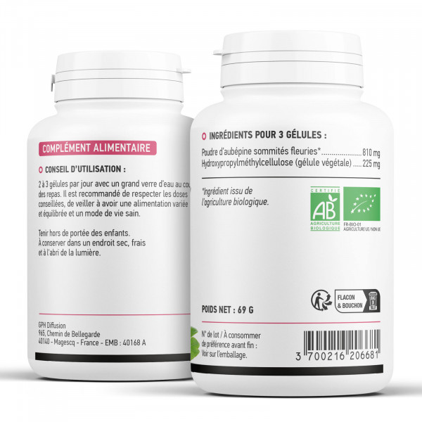 Aubépine biologique 270 mg