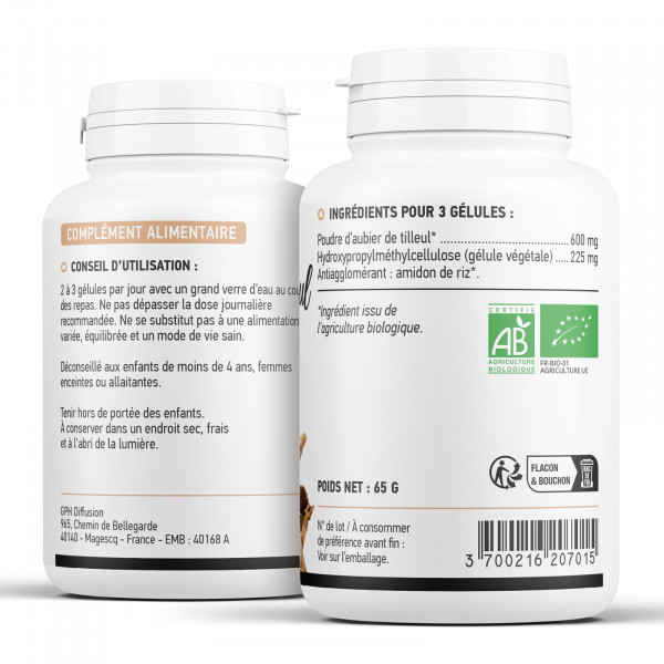 Aubier de Tilleul biologique 200 mg