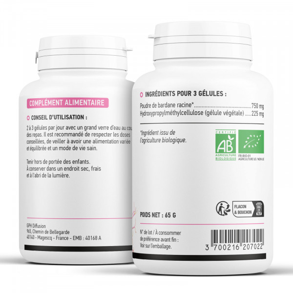 Bardane racine biologique 250 mg