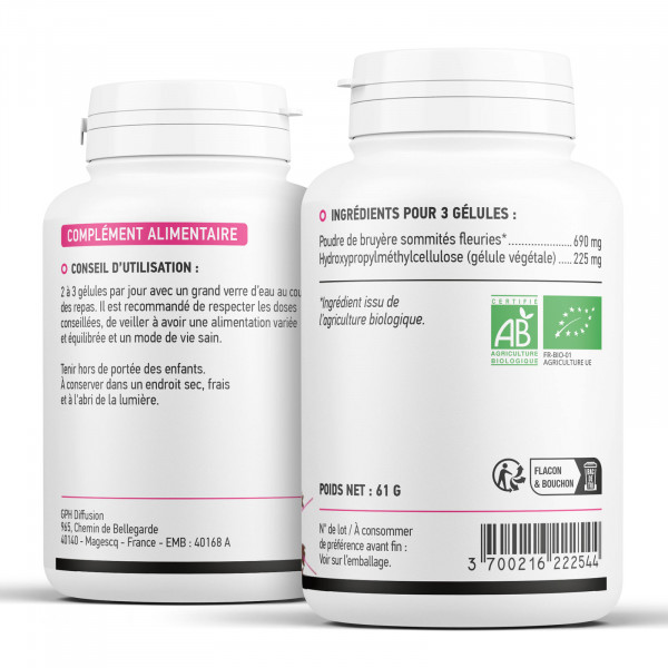 Bruyère Bio 230 mg - 200 gélules végétales