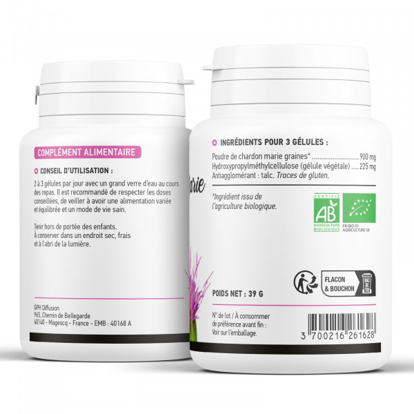 Chardon Marie biologique 300 mg