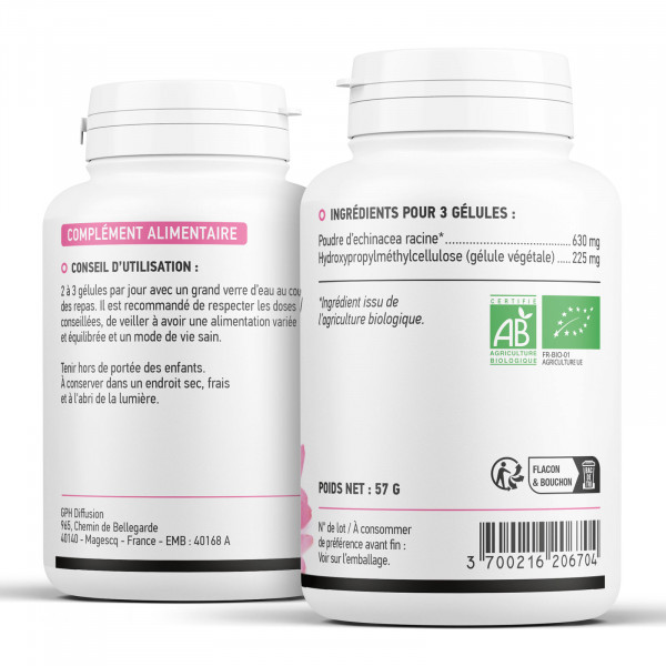 Echinacéa Bio 210 mg - 200 gélules Végétales