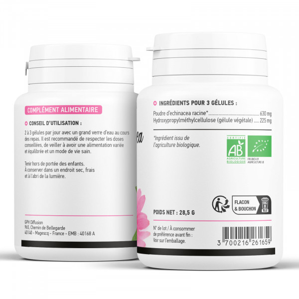 Echinacéa Bio 210 mg - 200 gélules Végétales