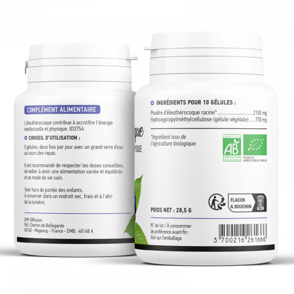 Eleutherocoque Bio 210mg 200 gelules vegetales