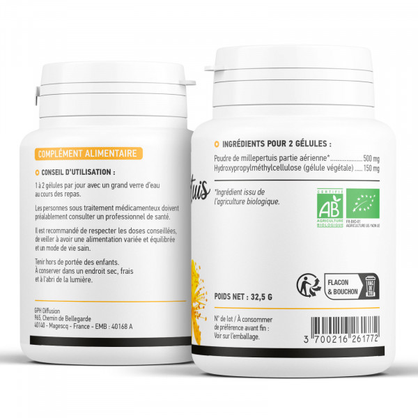 Millepertuis biologique 250 mg
