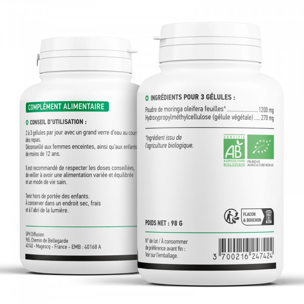 Moringa oleifera biologique - 400mg
