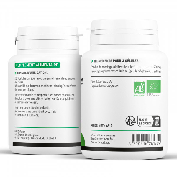 Moringa oleifera biologique - 400mg