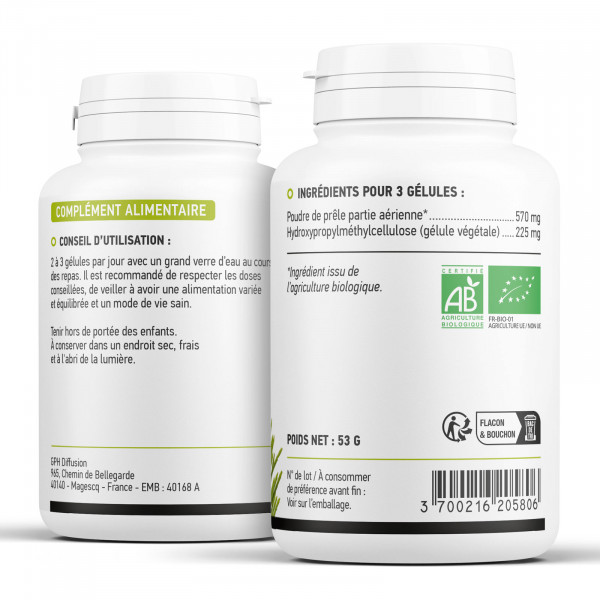 Prêle biologique 190 mg