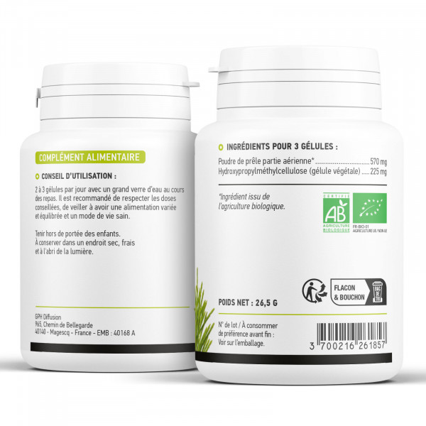 Prêle biologique 190 mg