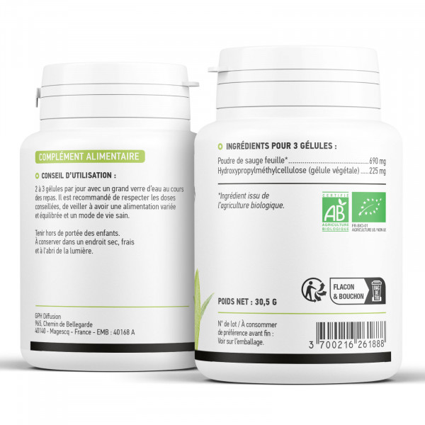 Sauge feuille biologique 230 mg