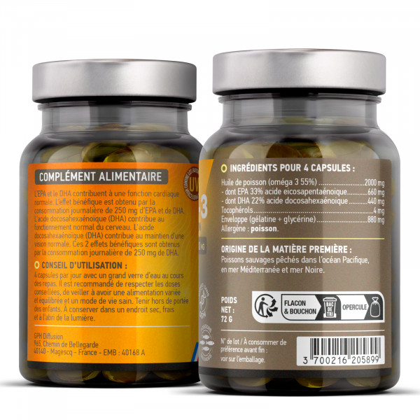 Oméga 3 - 500 mg - Capsules