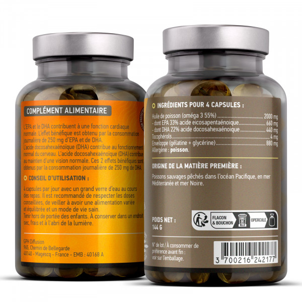 Oméga 3 - 500 mg - Capsules
