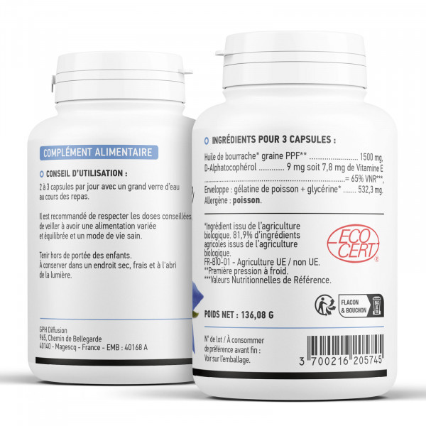 Bourrache Bio - capsules à 503 mg