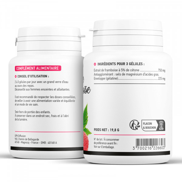 Cétone de Framboise 250 mg - gélules
