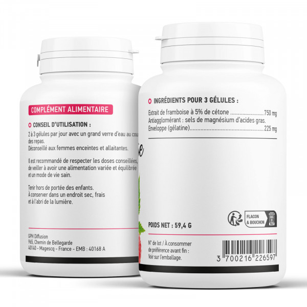 Cétone de Framboise 250 mg - gélules
