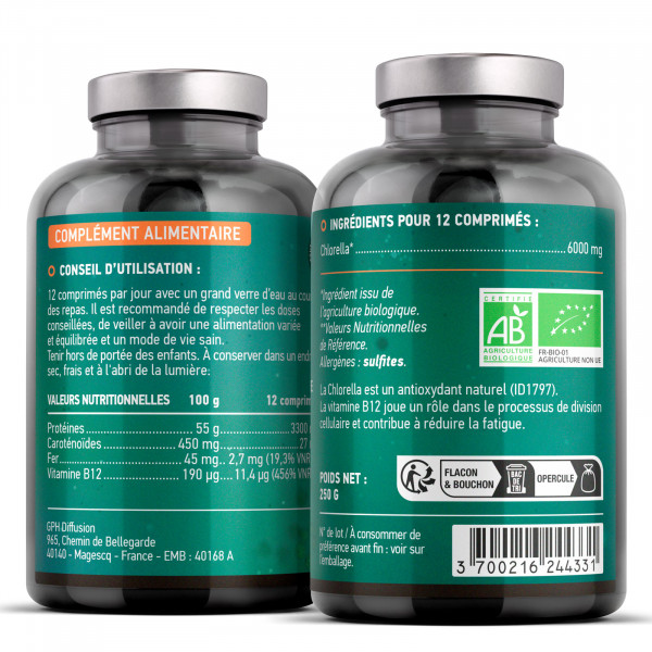 Chlorella Bio 500 comprimés