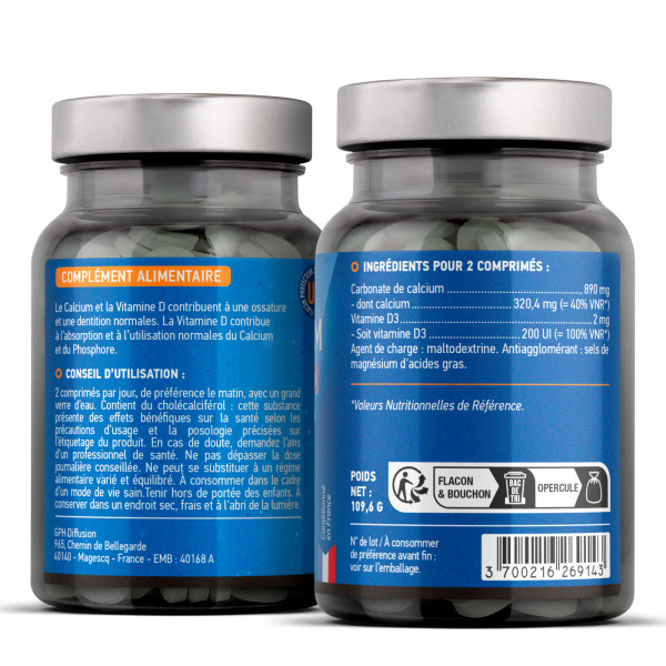 Calcium + Vitamine D3 - Comprimés