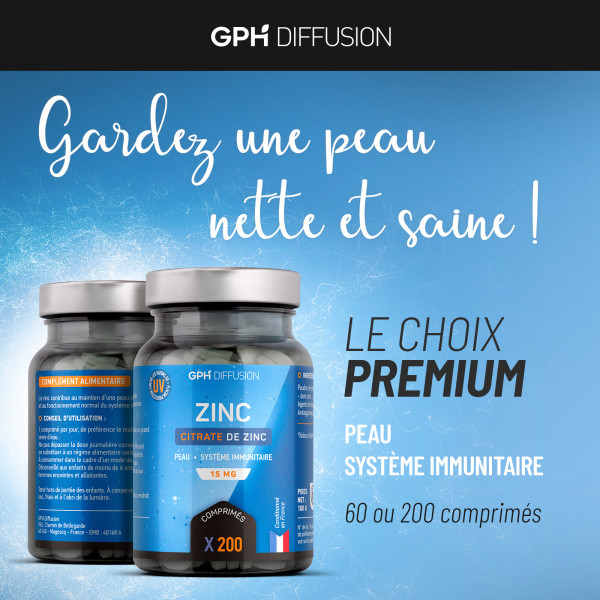 Citrate de Zinc - 15 mg - 200 comprimés