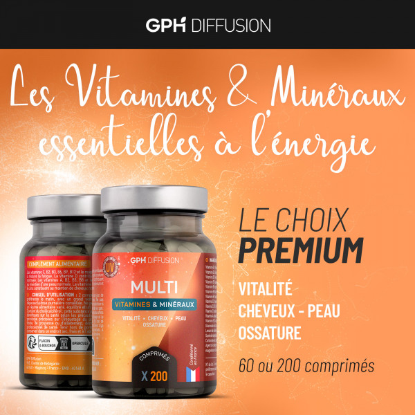 MultiVitamines et Minéraux - 200 comprimés