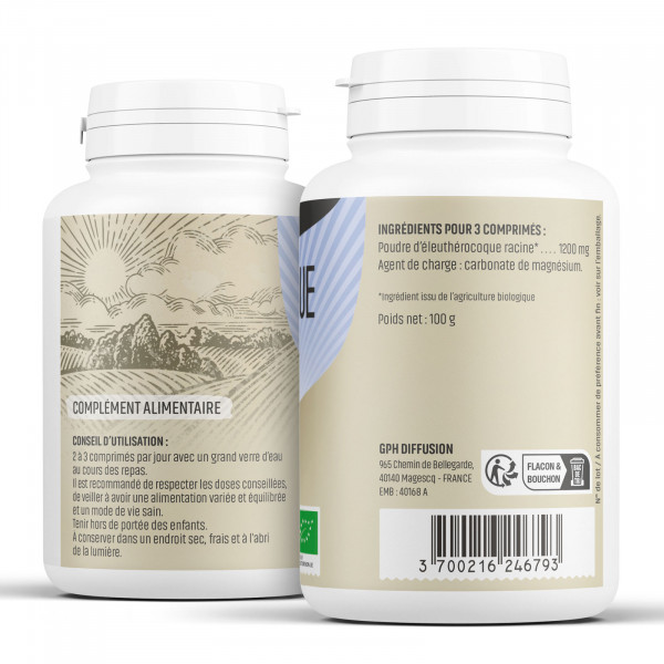 Eleuthérocoque Bio - 400 mg - 200 comprimés - H&P