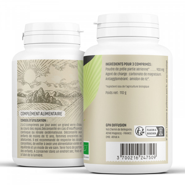 Prêle Bio - 400 mg - 200 comprimés - H&P