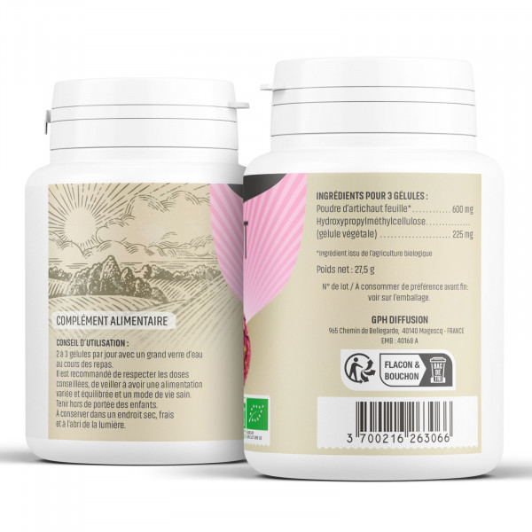 Artichaut Bio - 200 mg - Gélules végétales