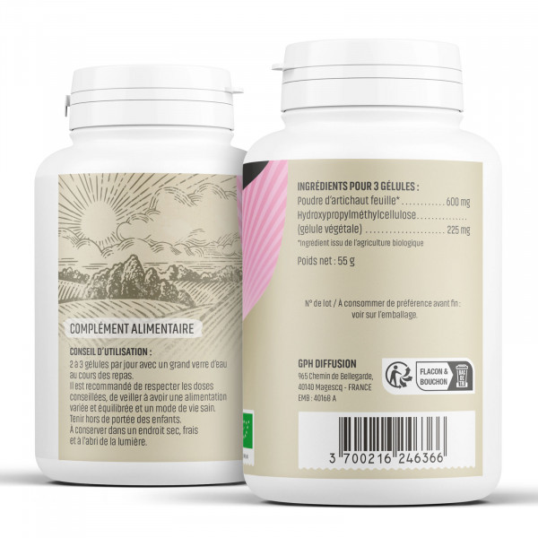 Artichaut Bio - 200 mg - Gélules végétales