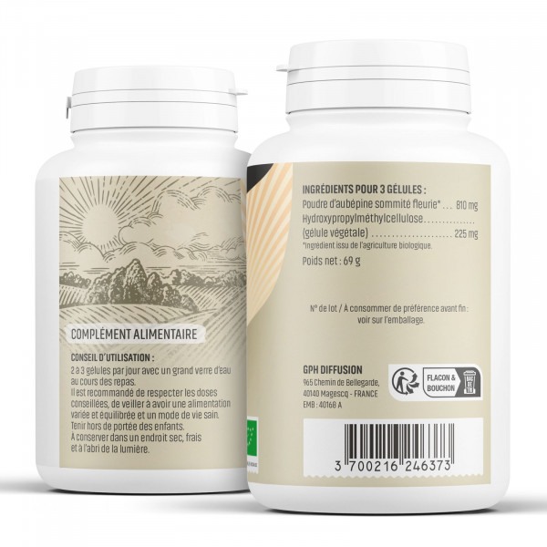 Aubépine Bio - 270 mg - Gélules végétales